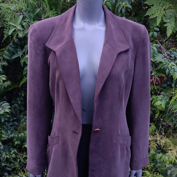 dana buchman dresses ladies pure silk (1) button overcoat (VINTAGE) - Picture 12 of 17